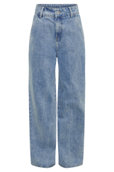 Roxy Wide Leg High Waist Denim Jeans - Mid Blue